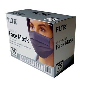 FLTR General Use Face Mask, Black, 75 count
